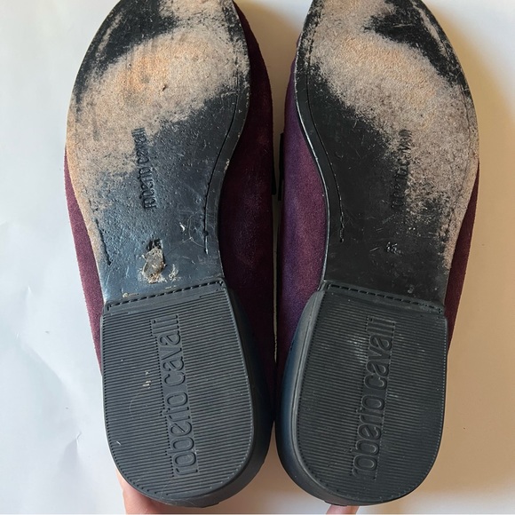 Roberto Cavalli Suede Leather Driving Loafers Purple Blue and Grey